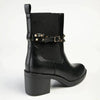 Madison Jonhsy Block Heel Gusset Boot With Stud - Black