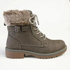 Madison Jordan Fur Collar Boot - Charcoal