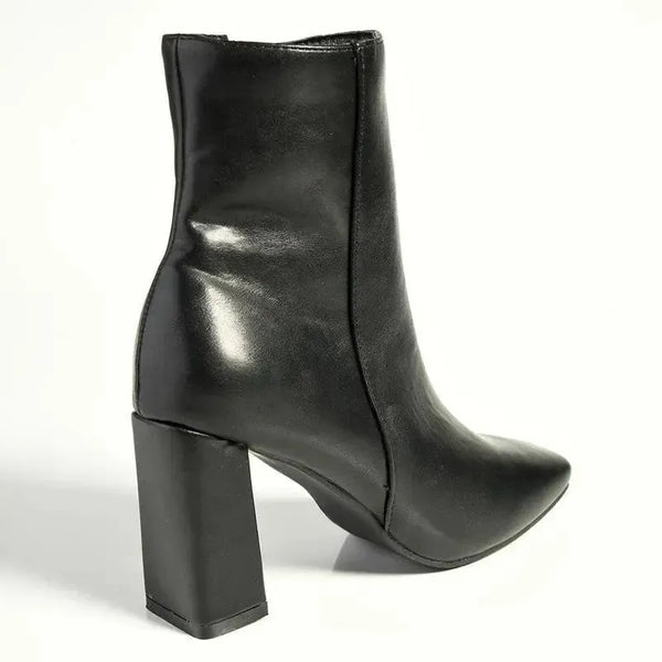Madison Joy Block Heel Ankle Boot - Black