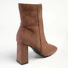 Madison Joy Block Heel Ankle Boot - Brown