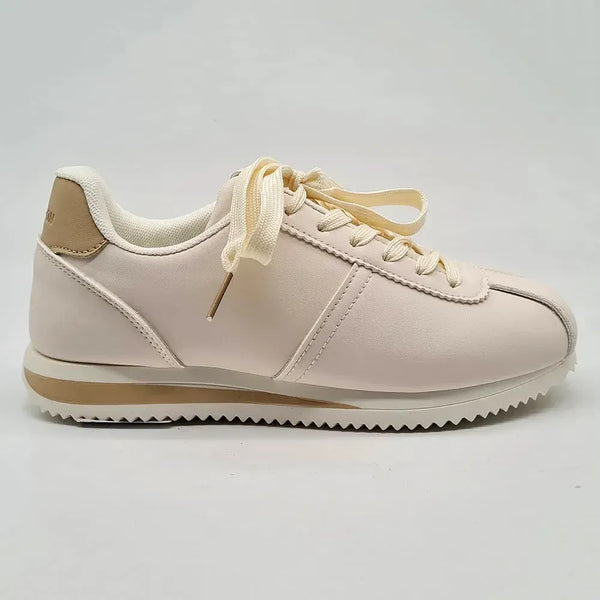 Madison Juri Lace Up Sneaker - Nude/Gold
