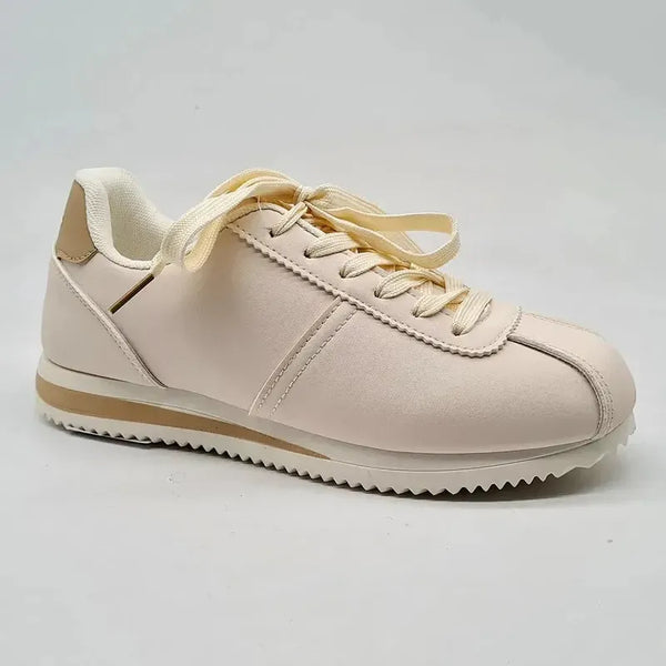 Madison Juri Lace Up Sneaker - Nude/Gold