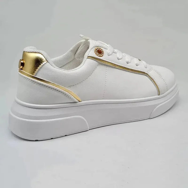 Madison Justice Sneaker - White/Gold