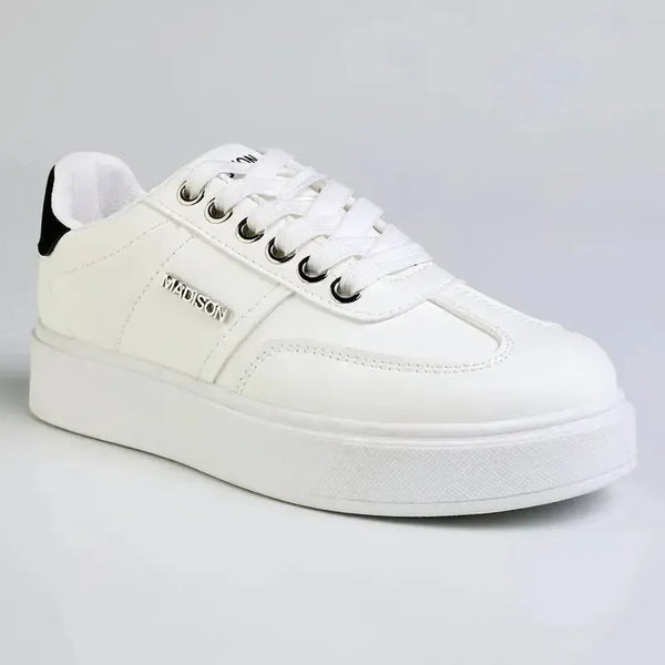 Madison Justine Platform Sneaker - White/Charcoal