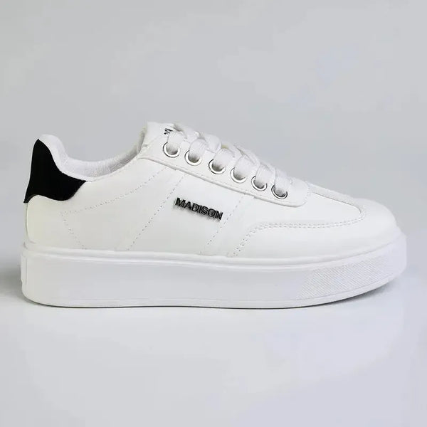 Madison Justine Sneaker - White/Charcoal