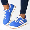 Madison Kel Ladies Fashion Sneaker - Blue / Pink