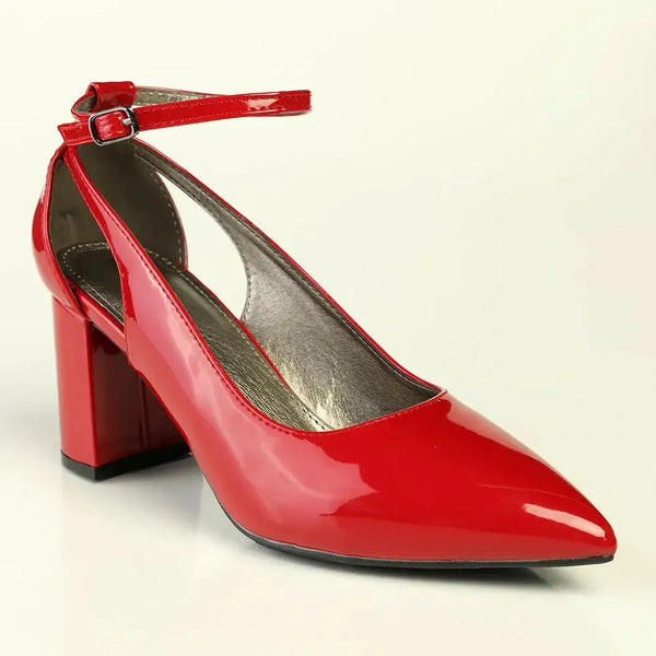 Madison Ladies Fashion Court Heel - Red
