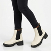Madison Ladies Fashion Gusset Boot - Beige