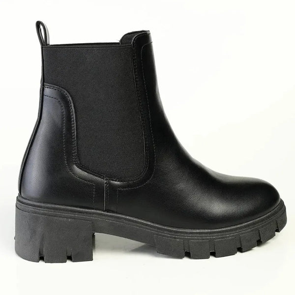 Madison Ladies Fashion Gusset Boot - Black