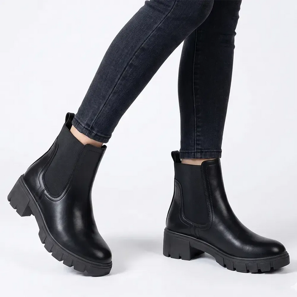 Madison Ladies Fashion Gusset Boot - Black
