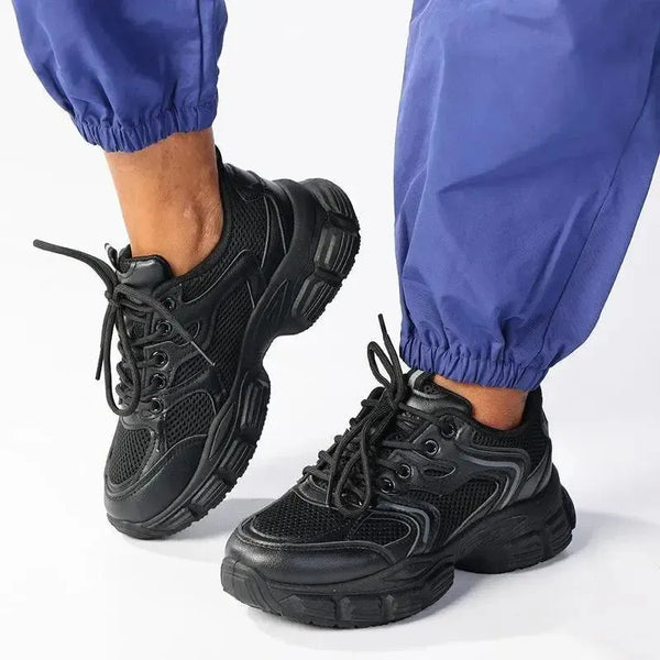 Madison Ladies High Fashion Apollo Sneaker - Black