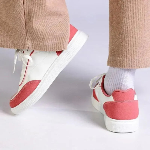 Madison Ladies High Fashion Cyprus Sneaker - White/ Pink