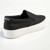Madison Ladies Platform Slip On Sneaker - Black/White Sole