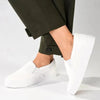 Madison Ladies Platform Slip On Sneaker - White Mono