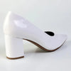 Madison Ladies Pointed Toe Formal Court - White Patent