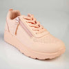 Madison Ladies Side Zip Detailed Sneaker - Pink