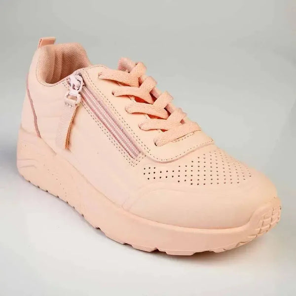 Madison Ladies Side Zip Detailed Sneaker - Pink
