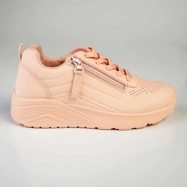 Madison Ladies Side Zip Detailed Sneaker - Pink