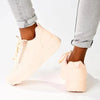 Madison Ladies Side Zip Detailed Sneaker - Pink