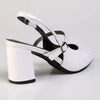 Madison Ladies Slingback Fashion Court Heel- White