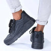 Madison Ladies Zip Sneaker - Black Mono
