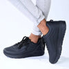 Madison Ladies Zip Sneaker - Black Mono