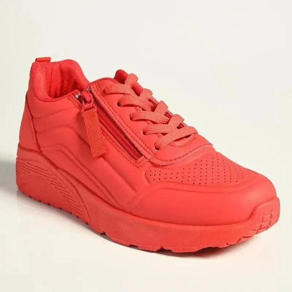 Madison Ladies Zip Sneaker - Red