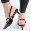 Madison Lameez 4 Kitten Heel - Black