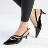 Madison Lameez Heel - Black