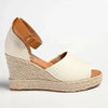 Madison Laura 2 Full Vamp Espadrille Wedge Sandal - Natural / Tan