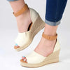Madison Laura 2 Full Vamp Espadrille Wedge Sandal - Natural / Tan