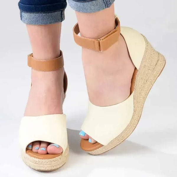 Madison Laura Wedge - Natural / Tan