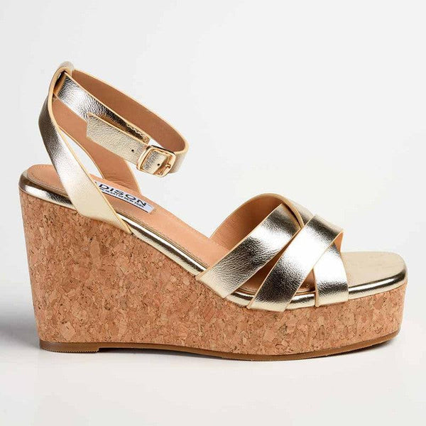 Madison Laurel Fashion Wedge Sandals - Gold-Madison Heart of New York-Buy shoes online