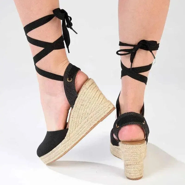Madison Leena Wedge - Black