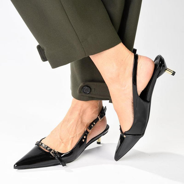 Madison Lexi Kitten Heel - Black-Madison Heart of New York-Buy shoes online