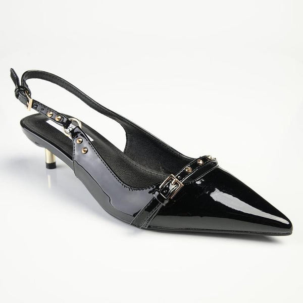 Madison Lexi Kitten Heel - Black-Madison Heart of New York-Buy shoes online
