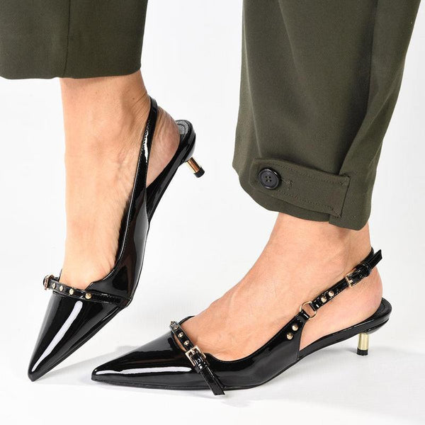 Madison Lexi Kitten Heel - Black-Madison Heart of New York-Buy shoes online
