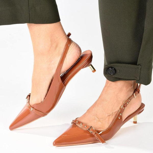 Madison Lexi Kitten Heel - Brown-Madison Heart of New York-Buy shoes online