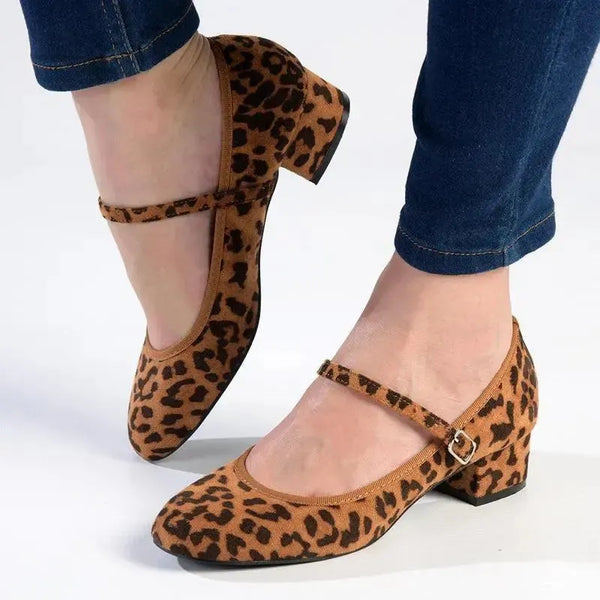 Madison Lidia - Mary Jane Heel - Leopard