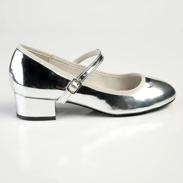 Madison Lidia - Mary Jane Heel - Silver