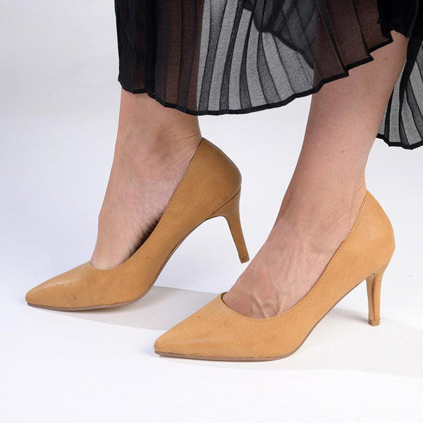 Madison Penny Courts Heels - Light Tan-Madison Heart of New York-Buy shoes online