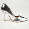 Madison Lila 5 Basic Court Hourglass Heel - Silver-Madison Heart of New York-Buy shoes online
