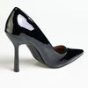 Madison Lila 6 Hourglass Court Heel - Black Patent