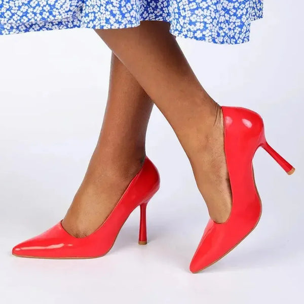 Madison Lila 6 Hourglass Court Heel - Red