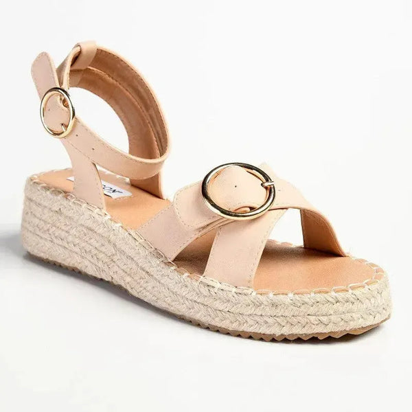 Madison Lilith Crossover Espadrille Sandal - Matt Nude