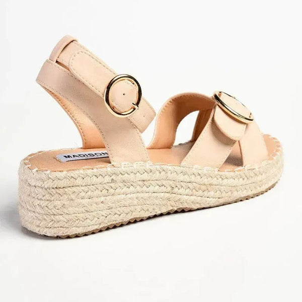 Madison Lilith Crossover Espadrille Sandal - Matt Nude