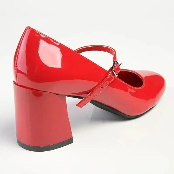 Madison Lorian - Mary Jane Heel - Dark Red