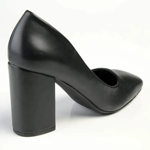 Madison Louise Block Heel Court - Black