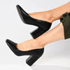 Madison Louise Block Heel Court - Black
