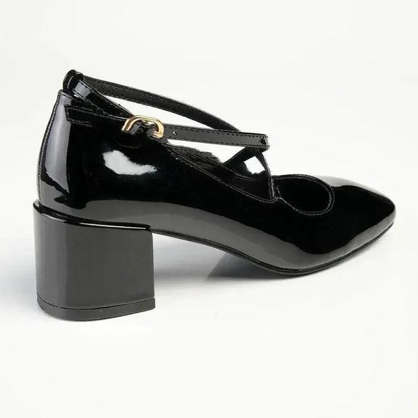 Madison Luzz Low Block Heel - Black